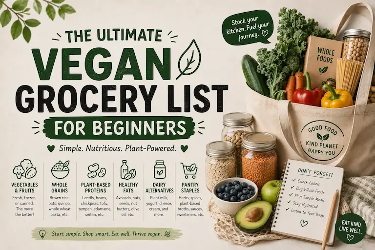The Ultimate Vegan Grocery List  for Beginners
